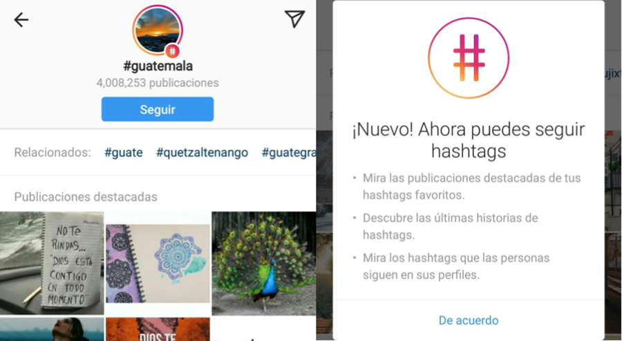 Instagram ya te permite seguir hashtags