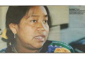 Rosalina Tuyuc, indígena que se abrió paso en el Congreso. (Foto: Hemeroteca PL)