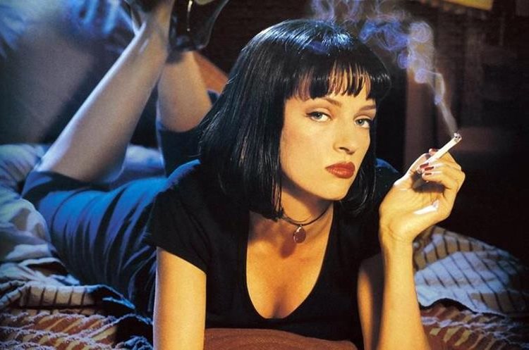 Uma Thurman actuó en Pulp Fiction (1994).  Harven Weinstein fue uno de los productores. 