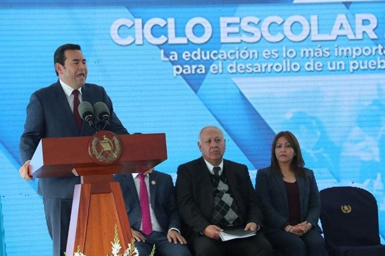 Jimmy Morales habló sobre su “Sueño Guatemalteco”. (Foto Prensa Libre: Estuardo Paredes)