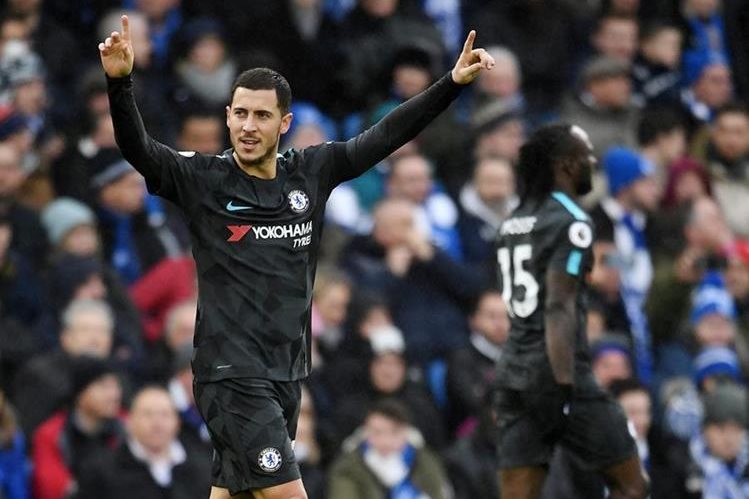 Hazard supera los 100 goles y Chelsea gana a Brighton