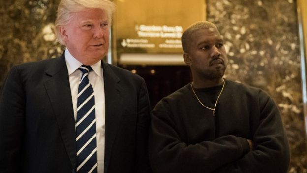 Kanye West se reunió con Donald Trump en la Trump Tower en diciembre de 2016. GETTY IMAGES