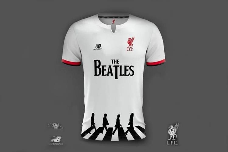 Este sería el diseño de la camisa del Liverpool en homenaje a los Beatles