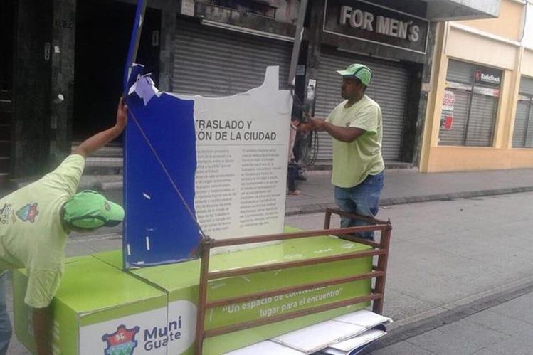 Los daños fueron ocasionados la madrugada del sábado. (Foto Prensa Libre: cortesía.)