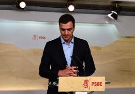Pedro Sánchez,secretario general del PSOE participa en un reunión del partido. (EFE).