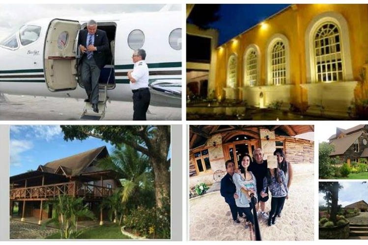 Un jet, hoteles y casas de descanso, entre las propiedades adquiridas con el dinero producto de sobornos y corrupción. (Foto Prensa Libre: MP)