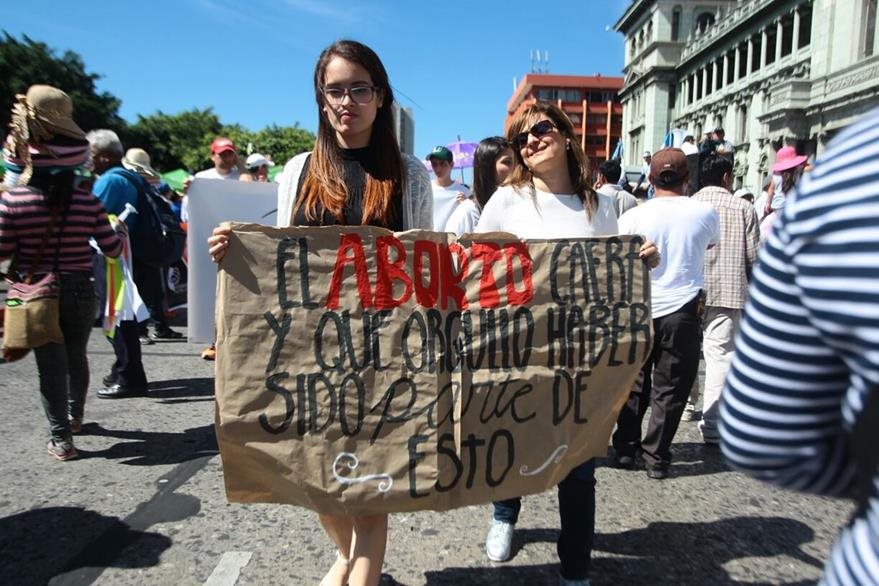 Evangélicos marchan en favor de la familia. (Foto Prensa Libre: Álvaro Interiano)