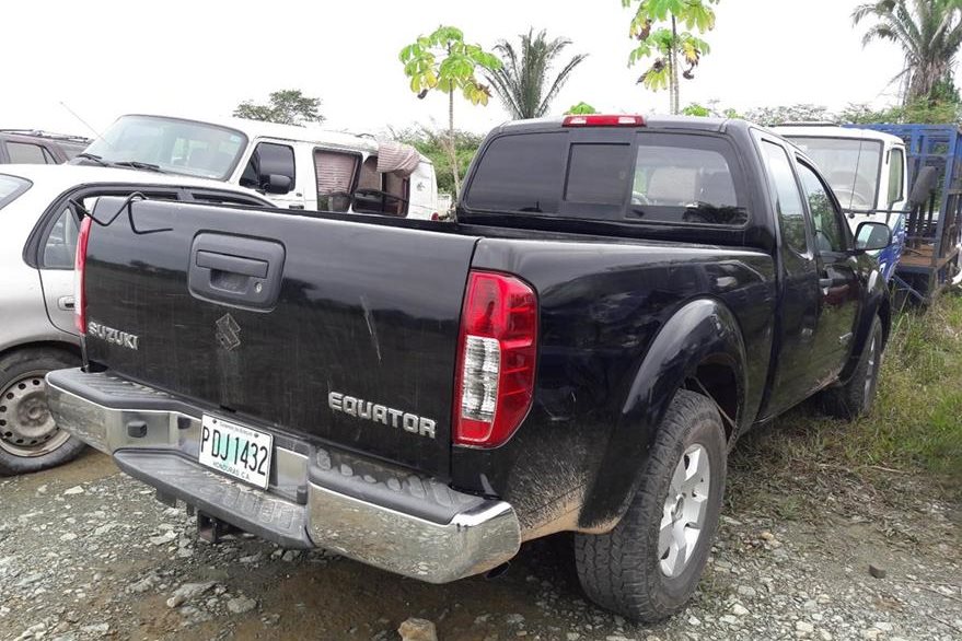 Un vehículo hallado en la ruta al Atlántico, en Izabal, es relacionado con la desaparición de Ana Leticia Rubio Pineda, de origen hondureño, (Foto Prensa Libre: Dony Stewart)